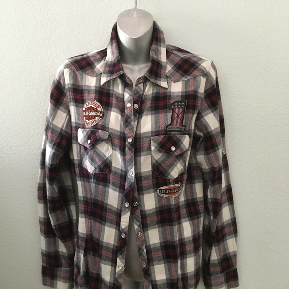 Harley Davidson flannel shirt - Picture 2 of 5